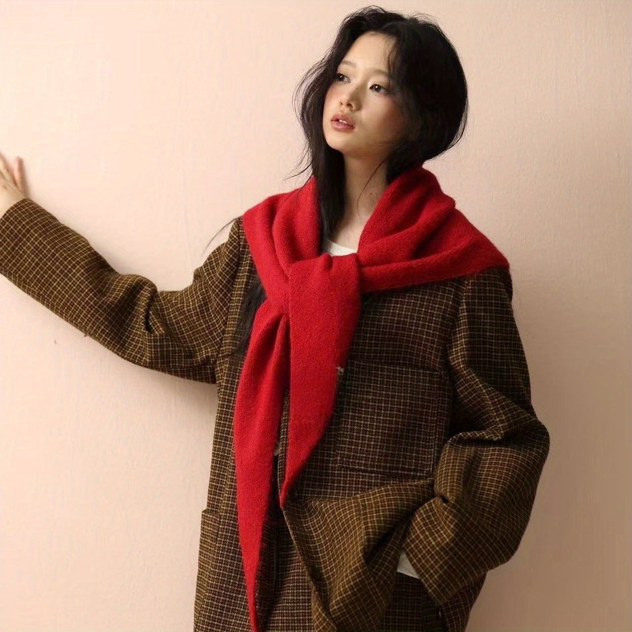 2025 New Triangle Scarf Shawl for Women, Autumn and Winter Headscarf, Multifunctional Warm Versatile Scarf