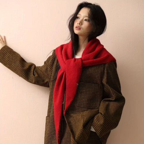 2025 New Triangle Scarf Shawl for Women, Autumn and Winter Headscarf, Multifunctional Warm Versatile Scarf