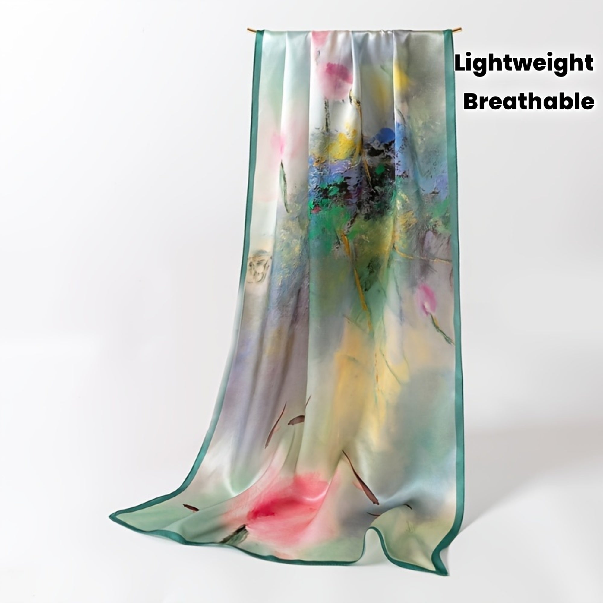 Soft silk scarf for women Elegant 100% Silk Scarf 1pc - Vintage Chinese Ink Painting, 67.7\