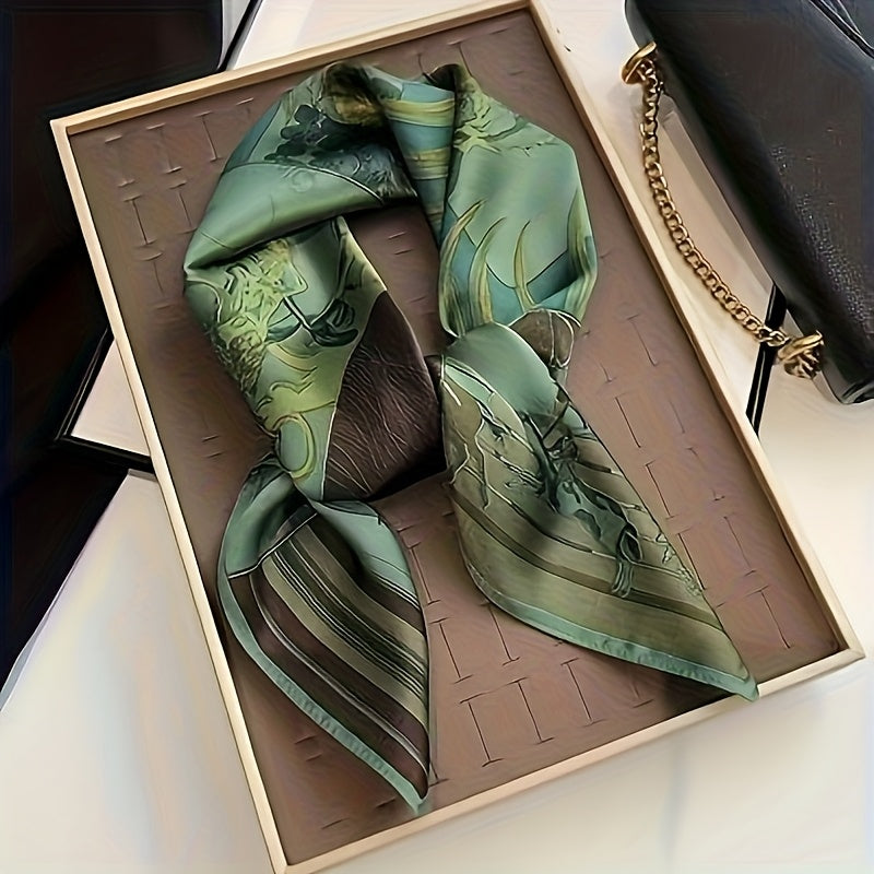 RODEWILL Women's 100% Pure Mulberry Silk Scarf & Shawl - Luxurious Square Suitable for Weddings, Parties, Formal Occasions, Elegant White Glossy Finish, Soft Smooth Non-Elastic Vintage Hair-Free Shawl for Daily Wear, Hand Washable