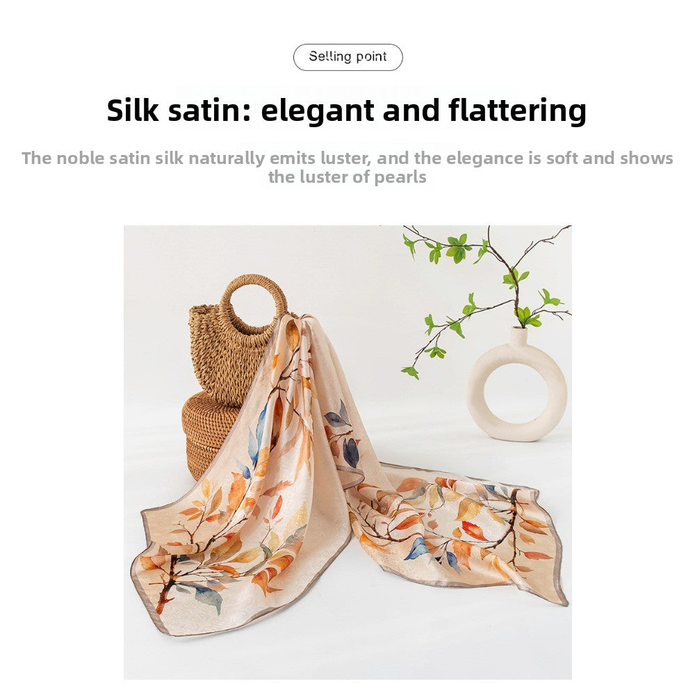 Women's Large Bohemian Shawl Scarf Suitable for - Silk-Spun & Warmth, Elegant Floral Jacquetta Scarves for Travel, Business or Valentine's Gift