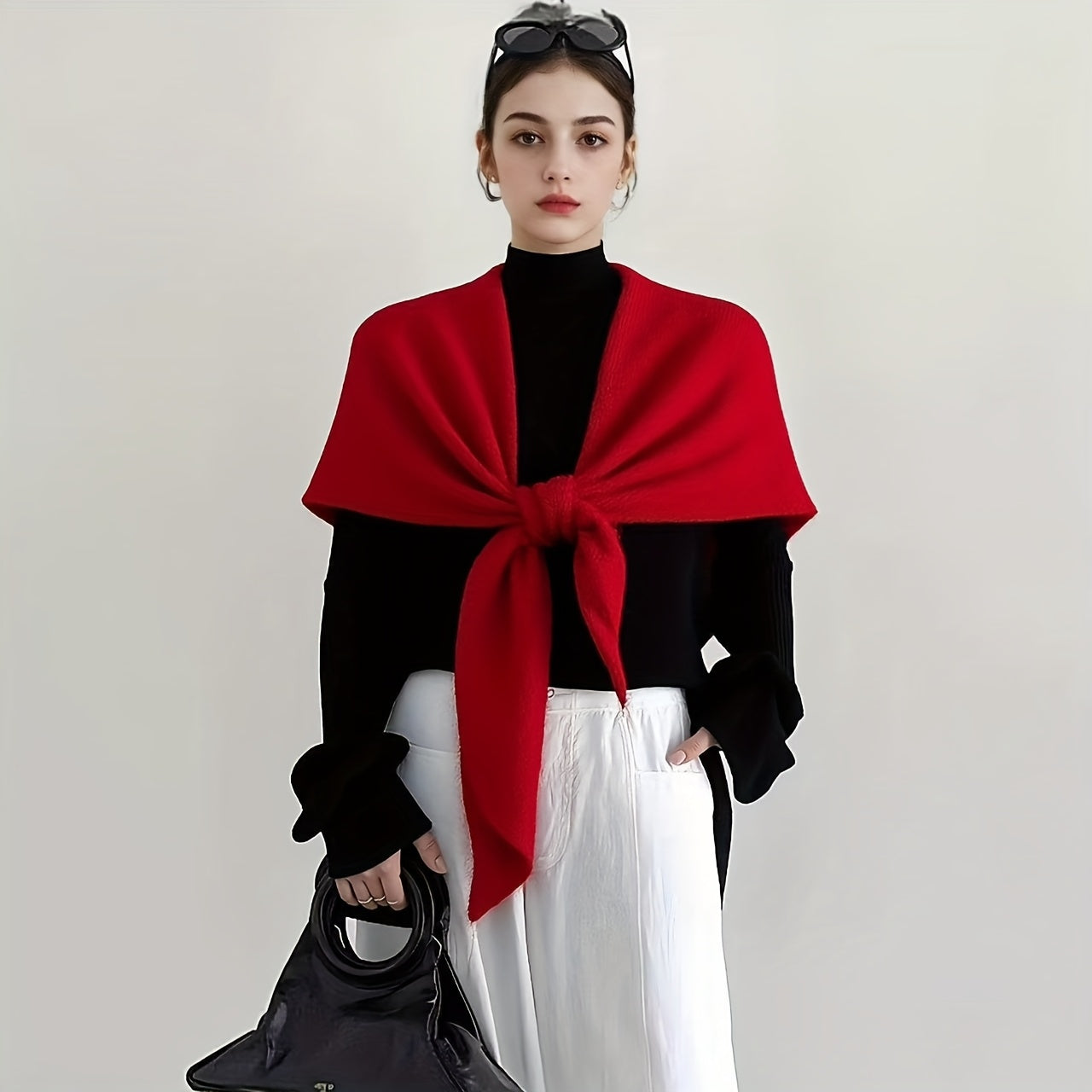 2025 New Triangle Scarf Shawl for Women, Autumn and Winter Headscarf, Multifunctional Warm Versatile Scarf