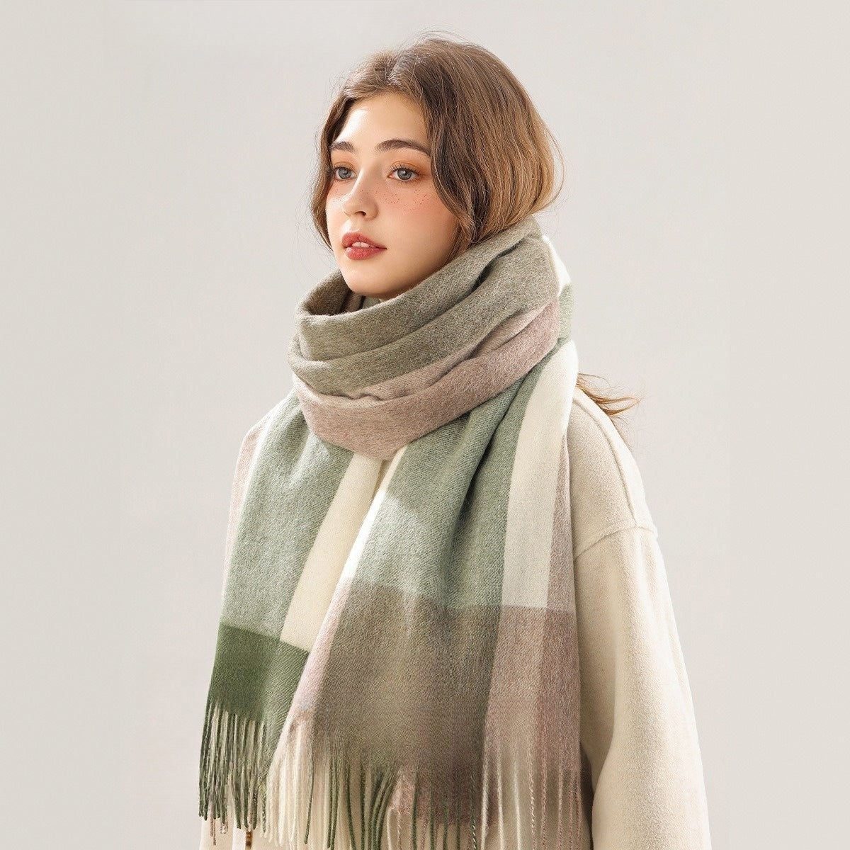 Classic British Australian Wool Wool Scarf | Vintage Striped Unisex Winter Warm Scarf, Extra-Large Length, Tassel Edges, Soft Texture, Windproof, Ideal for Outdoor, Hand Wash Only
