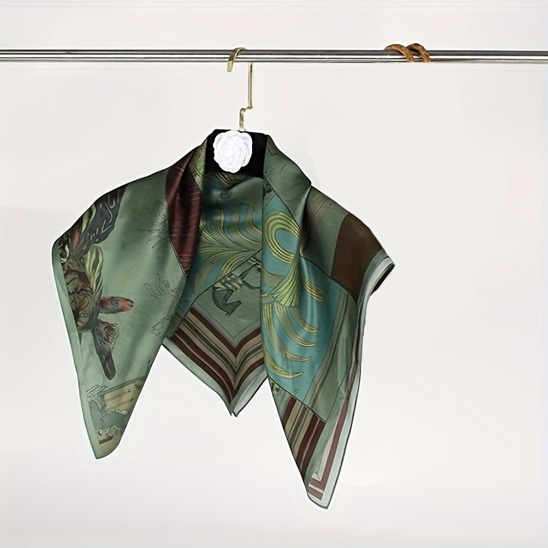 RODEWILL Women's 100% Pure Mulberry Silk Scarf & Shawl - Luxurious Square Suitable for Weddings, Parties, Formal Occasions, Elegant White Glossy Finish, Soft Smooth Non-Elastic Vintage Hair-Free Shawl for Daily Wear, Hand Washable