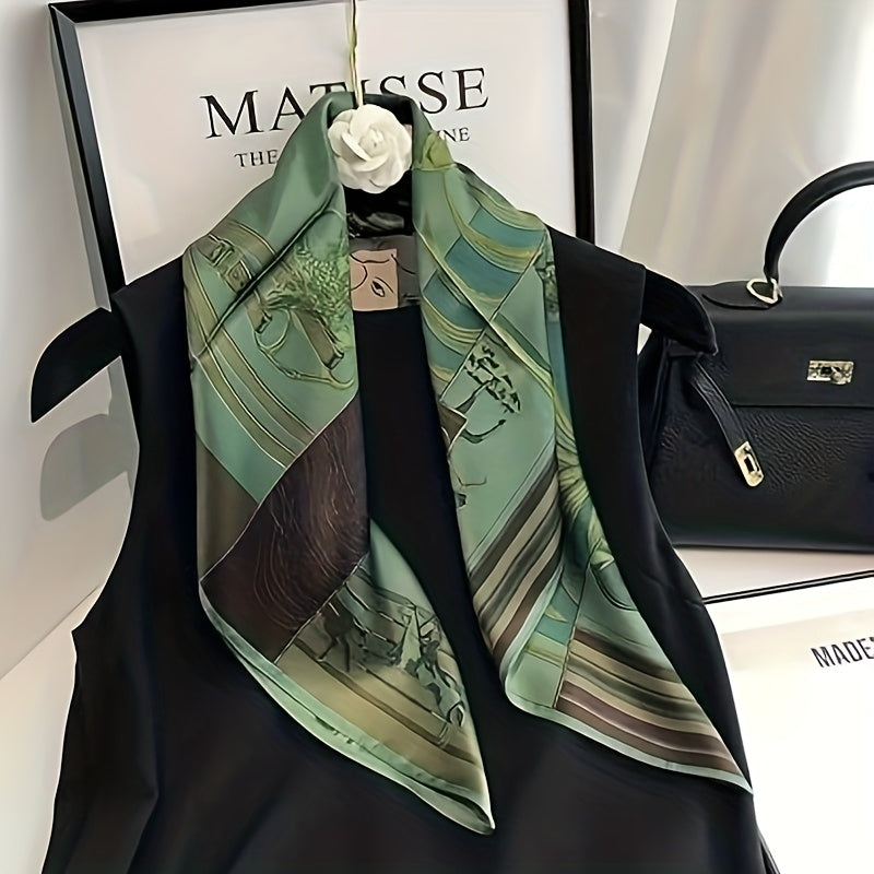 RODEWILL Women's 100% Pure Mulberry Silk Scarf & Shawl - Luxurious Square Suitable for Weddings, Parties, Formal Occasions, Elegant White Glossy Finish, Soft Smooth Non-Elastic Vintage Hair-Free Shawl for Daily Wear, Hand Washable