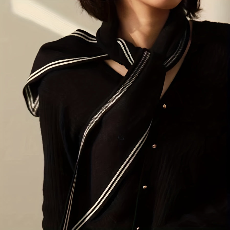 Women' & Men' 100% Australian Scarf - Soft Warm Winter Striped Elegant Neck Wrap Suitable for Casual Outdoors, Office, Travel - Breathable Scarf for Weather Accessory (Unisex)