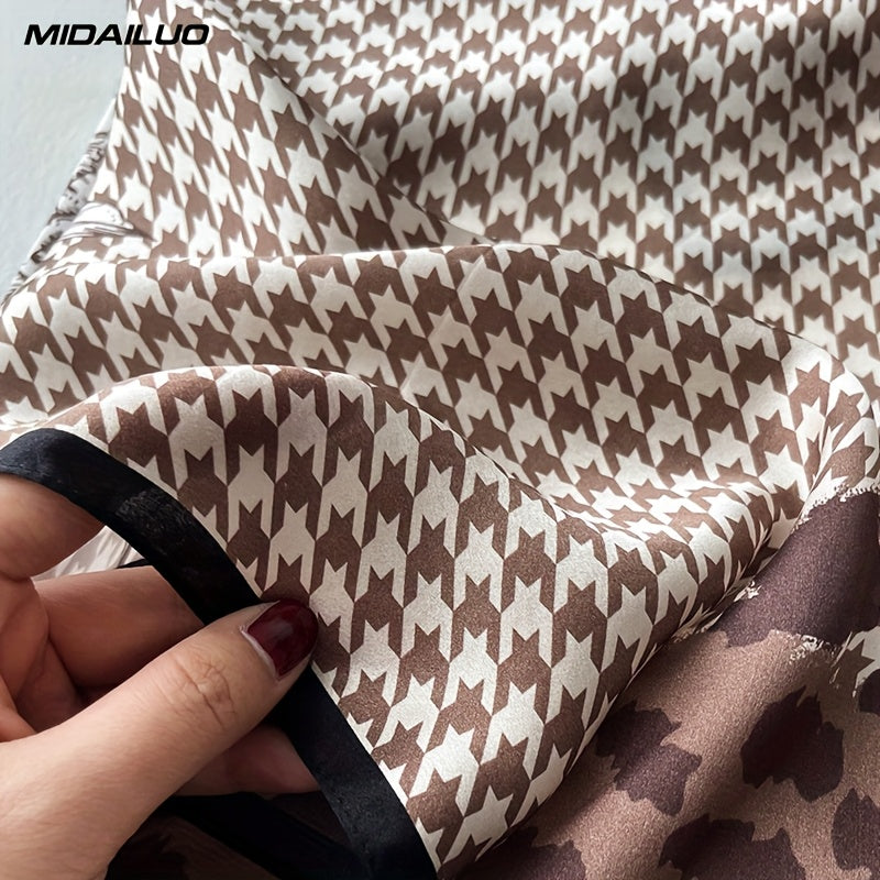 MIDAILUO 100% mulberry silk scarf 25.59 * 25.59 inch breathable square scarf decorative square scarf elegant accessory non stretchable suitable for outdoor decorative accessories