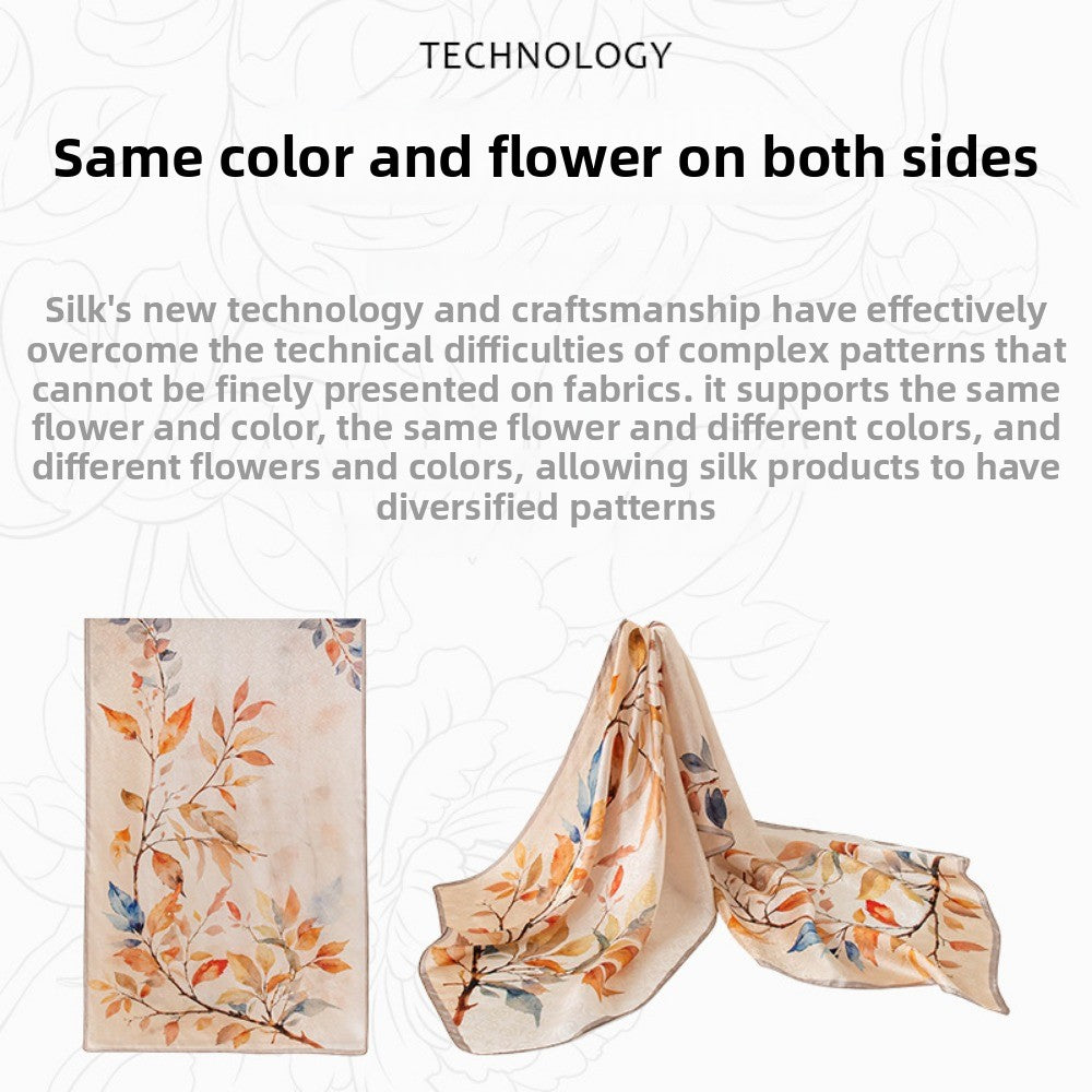 Women's Large Bohemian Shawl Scarf Suitable for - Silk-Spun & Warmth, Elegant Floral Jacquetta Scarves for Travel, Business or Valentine's Gift