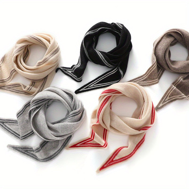 Lightweight Cashmere High-Quality Color Triangular Scarf, Ultra-Soft Shawl, Two-In-One Triangular Neck Scarf for Warmth And Neck Protection, Skin-Friendly