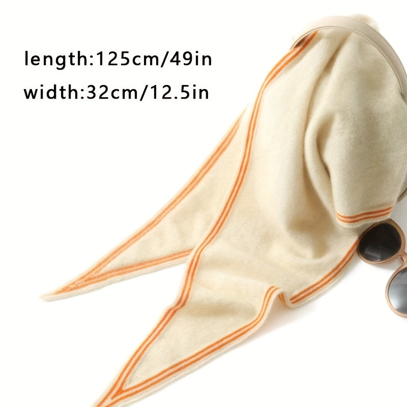 Women' & Men' 100% Australian Scarf - Soft Warm Winter Striped Elegant Neck Wrap Suitable for Casual Outdoors, Office, Travel - Breathable Scarf for Weather Accessory (Unisex)