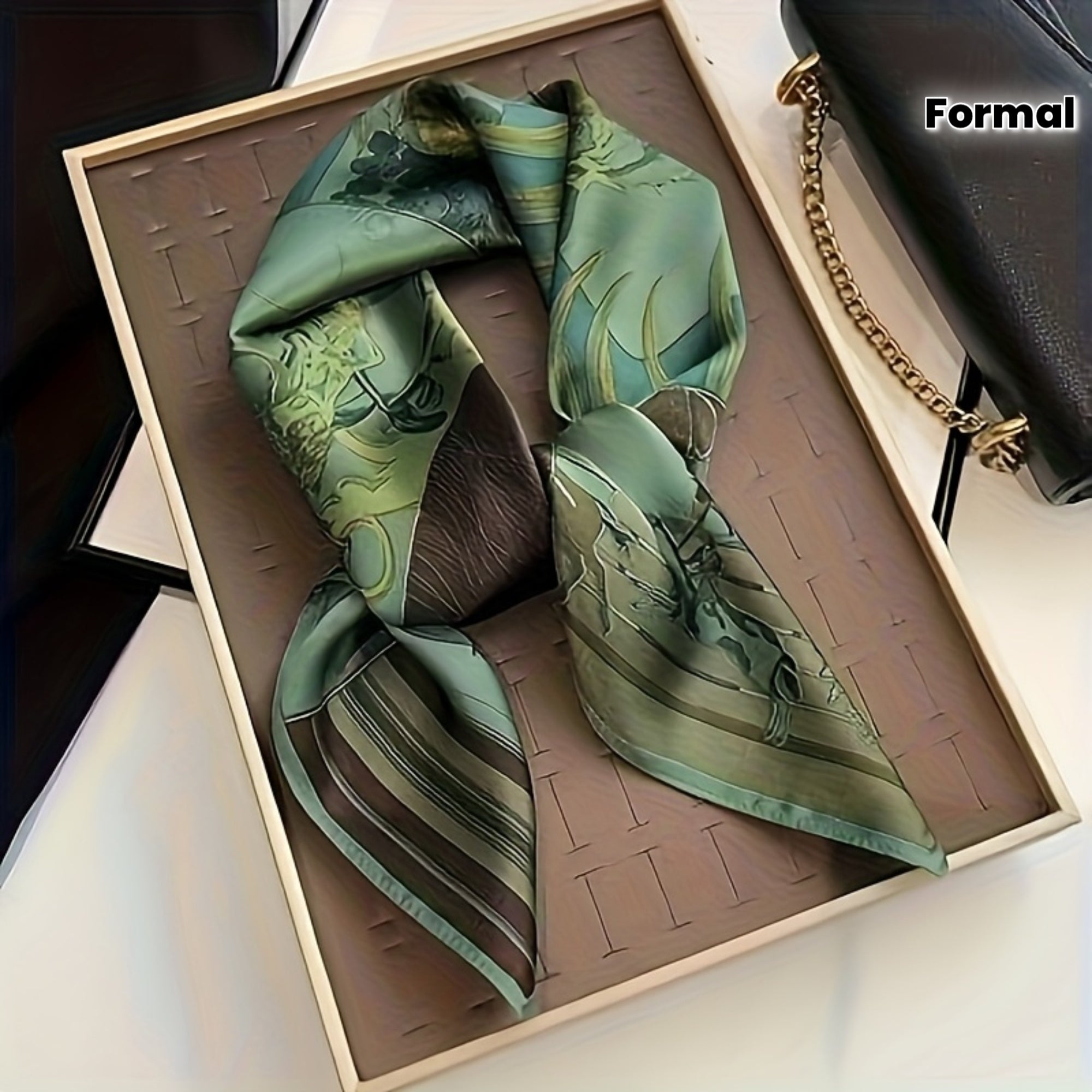 RODEWILL Women's 100% Pure Mulberry Silk Scarf & Shawl - Luxurious Square Suitable for Weddings, Parties, Formal Occasions, Elegant White Glossy Finish, Soft Smooth Non-Elastic Vintage Hair-Free Shawl for Daily Wear, Hand Washable