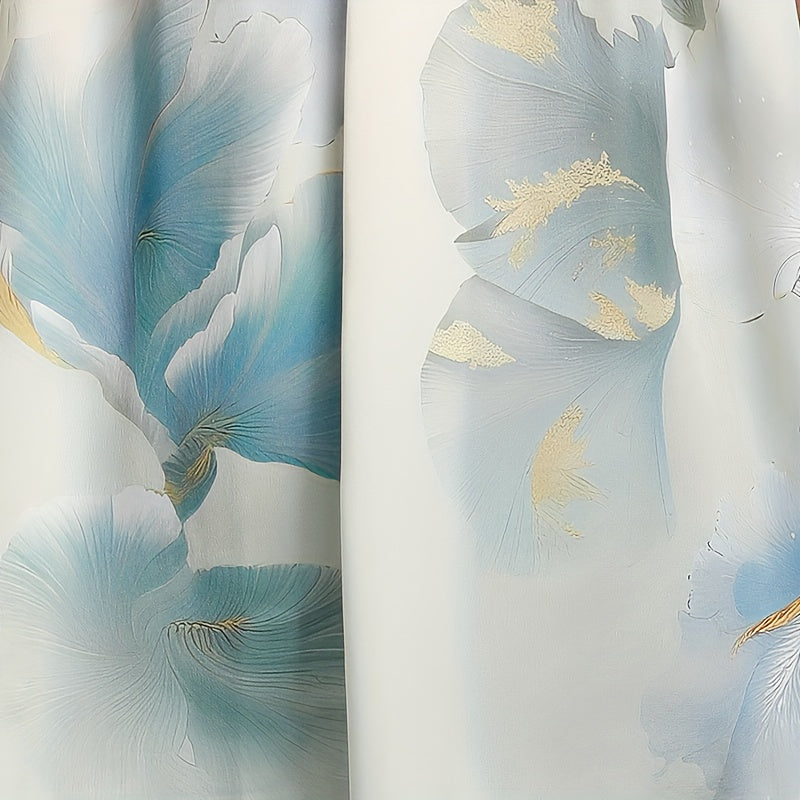 100% Mulberry Silk Ink Wash Floral Multifunctional Women'S Silk Long Scarf. Made from Silk, Suitable for All Seasons. The Ink Wash Floral Style Complements Classical, Light Luxury, And Intellectual Outfits. Can Be Worn in Various Ways