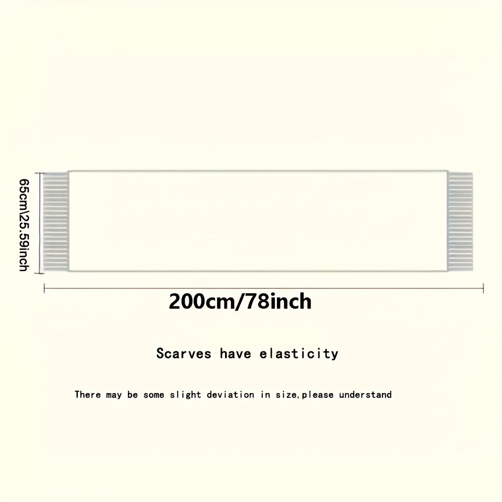 Autumn And Winter Cashmere Plaid Scarf, Shawl, Versatile Warm Neck Wrap, a Easy Yet Elegant Plaid Scarf for Female Students, a Unisex Warm Neck Wrap in Plaid Design