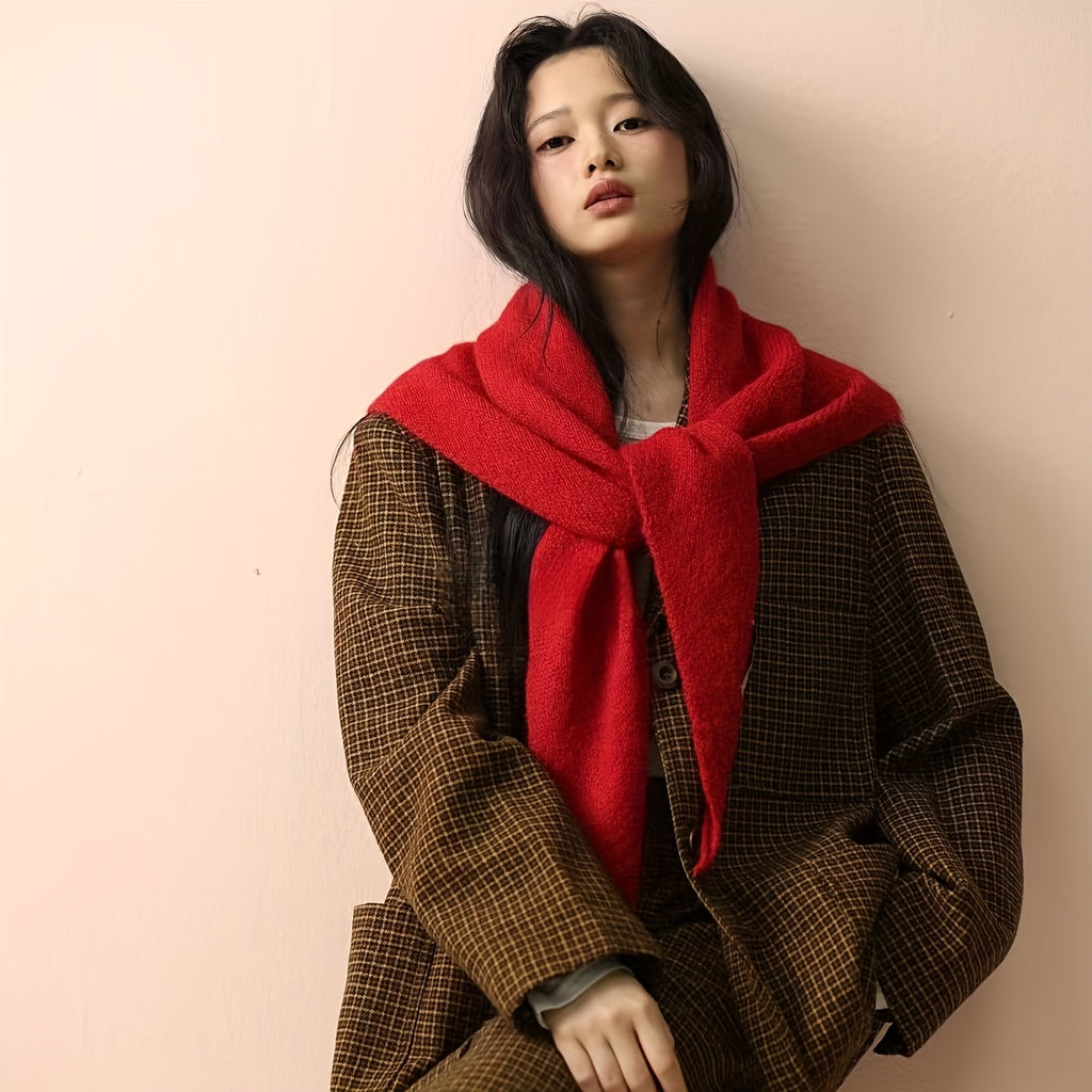 2025 New Triangle Scarf Shawl for Women, Autumn and Winter Headscarf, Multifunctional Warm Versatile Scarf