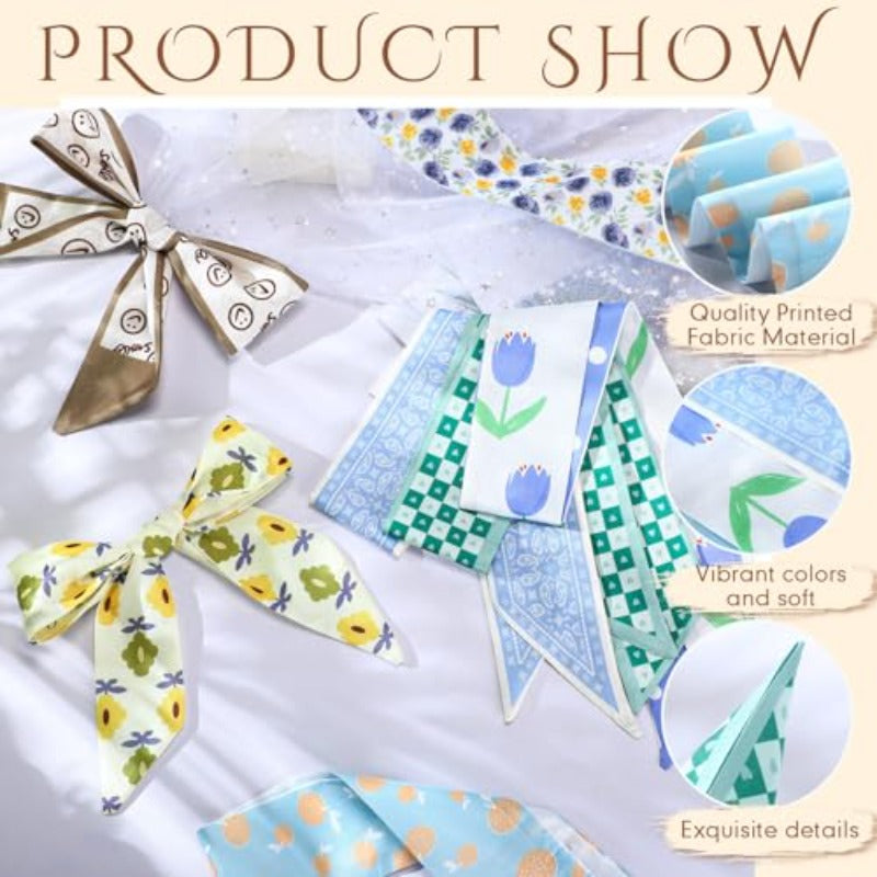 48pcs Bulk Purse Scarf Headband for Women Hair Purse Scarf Handbag Ribbon for Women Headband Neck Decorative Fashion Gifts, Hair Styling, Purse Decoration, Vintage Style, Chic Accessory, Durable Ribbon, Breathable Material, Multipurpose Scarf, Neck