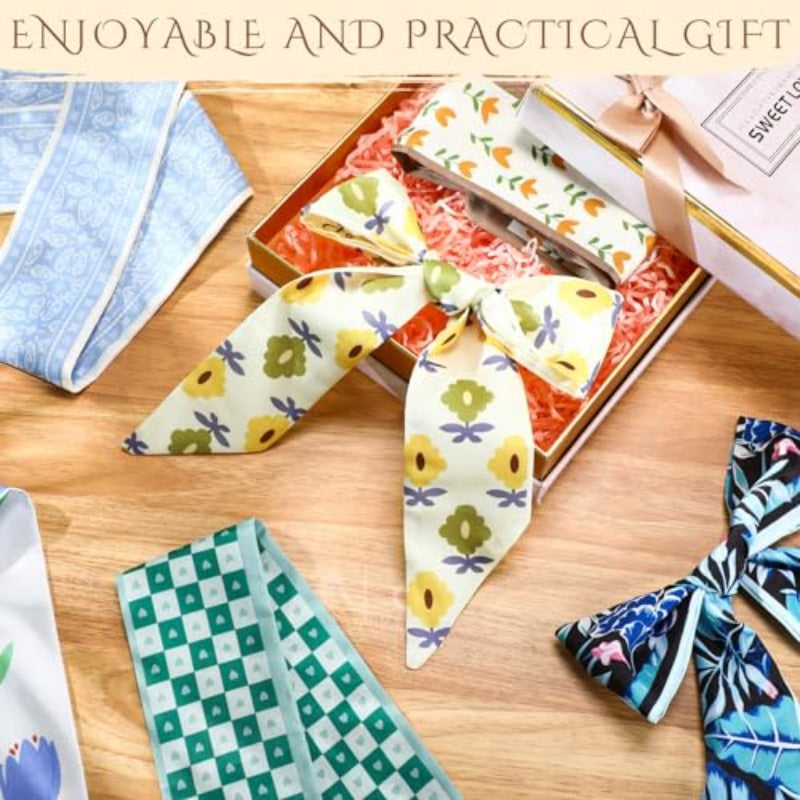 48pcs Bulk Purse Scarf Headband for Women Hair Purse Scarf Handbag Ribbon for Women Headband Neck Decorative Fashion Gifts, Hair Styling, Purse Decoration, Vintage Style, Chic Accessory, Durable Ribbon, Breathable Material, Multipurpose Scarf, Neck