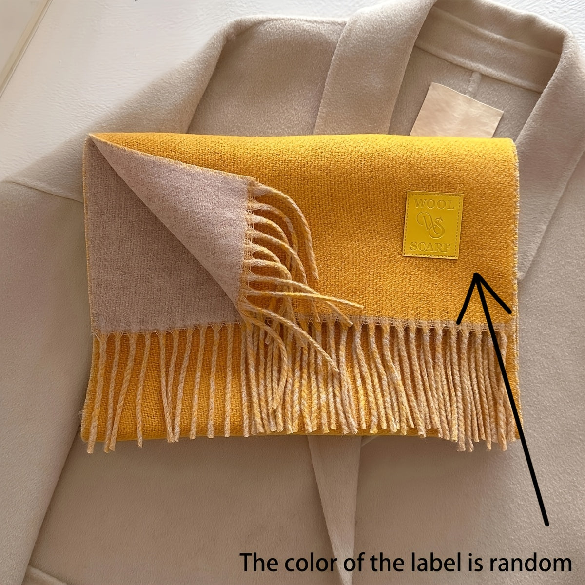 1pc Fringe Scarf, 12.99x72.83inch Slim Elegant Size, Camel Turmeric Pink Brown Maroon Burgundy Six Colors Available, Double-Sided Soft Skin-Friendly Warm, Fringe Trim Dynamic Fashion, Essential for Ins-Style European and American Street Photography