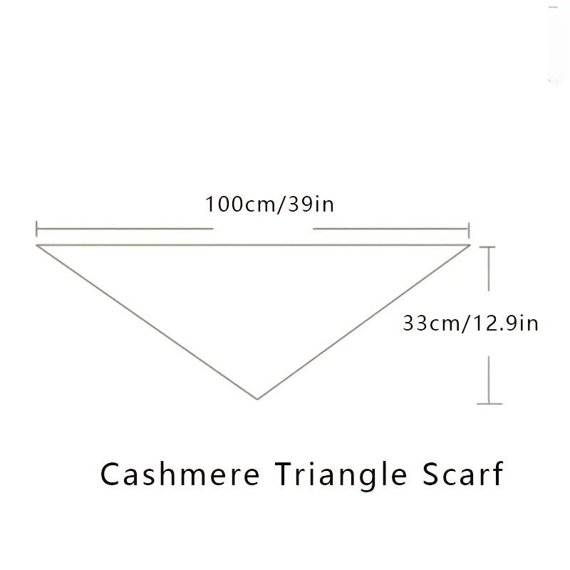 A Cashmere Triangle Scarf That Exudes Elegance And Style, Perfect for Winter Warmth. Suitable for The Office, Parties, And Everyday Outings, It Serves As a Fashionable Accessory with Breathable Fabric