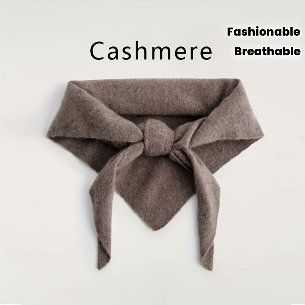 A Cashmere Triangle Scarf That Exudes Elegance And Style, Perfect for Winter Warmth. Suitable for The Office, Parties, And Everyday Outings, It Serves As a Fashionable Accessory with Breathable Fabric