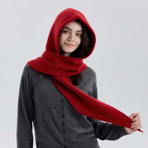 1pc Retro Scarf with Hood | Warm & Cozy Neck Warmer for Women | Winter Outdoor\u002FSkiing\u002FCasual Wear | Holiday Season Gift | Elegant Triangle Scarf
