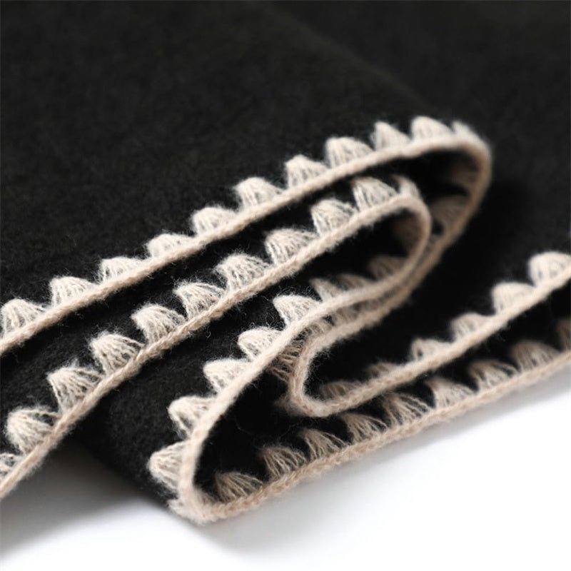 Rungion Womens Winter Triangle Scarf Shawl Winter Solid Poncho Capes Large Warm Shawl Neckerchief Wraps