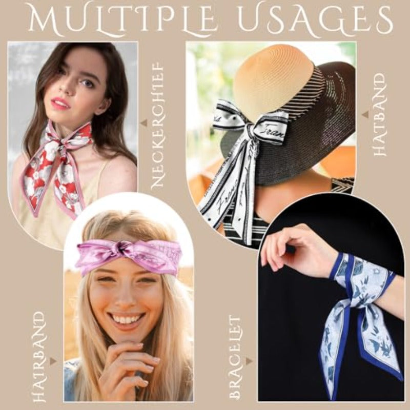 48pcs Bulk Purse Scarf Headband for Women Hair Purse Scarf Handbag Ribbon for Women Headband Neck Decorative Fashion Gifts, Hair Styling, Purse Decoration, Vintage Style, Chic Accessory, Durable Ribbon, Breathable Material, Multipurpose Scarf, Neck